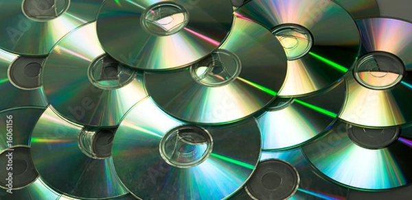 Obraz heap of dvd, cd disks
