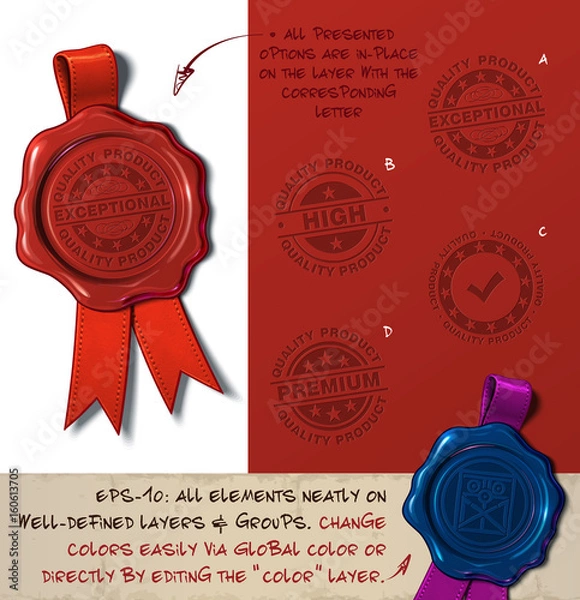 Obraz Wax Seal - Quality Product