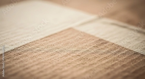 Fototapeta Close-up view of textured fabric with light and dark tones.