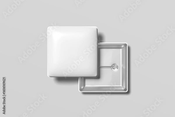Obraz Square Pin Badge Blank Mockup