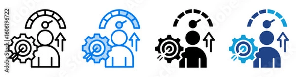 Obraz Outcome icon set multiple style collection