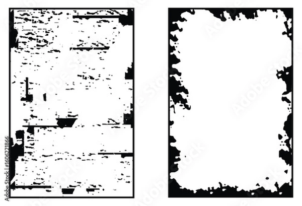 Obraz Black background, grunge texture design. Dirty and scratched background. Abstract grunge texture isolated on white background.