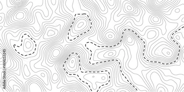 Obraz Contour map vector. Geographic World Topography map grid abstract vector illustration . Pro Vector