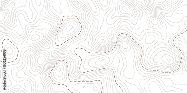 Obraz Topographic map contour background. Topo map with elevation. Contour map vector. Geographic World Topography map grid abstract vector illustration . Pro Vector
