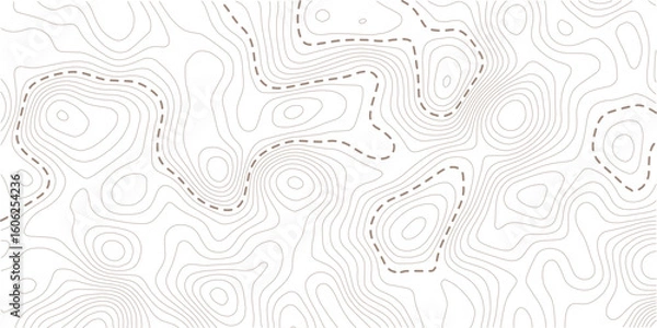 Obraz Topographic map contour background. Topo map with elevation. Contour map vector. Geographic World Topography map grid abstract vector illustration . Pro Vector