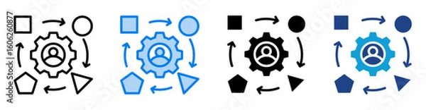 Obraz Adaptability icon set multiple style collection