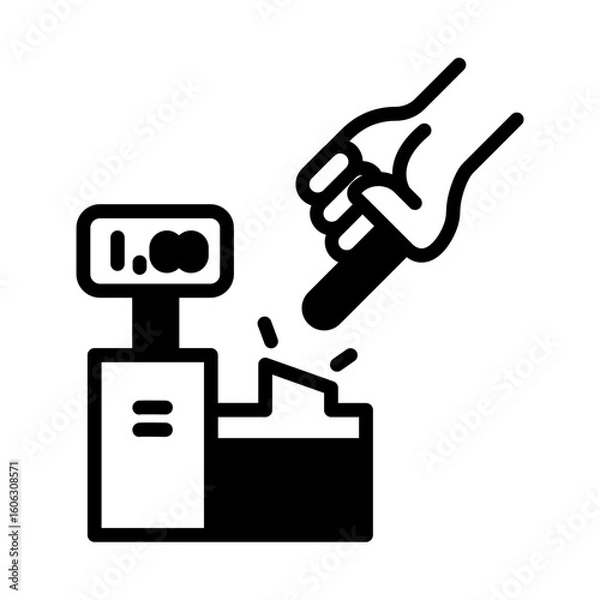 Fototapeta Attendance machine coloring page 