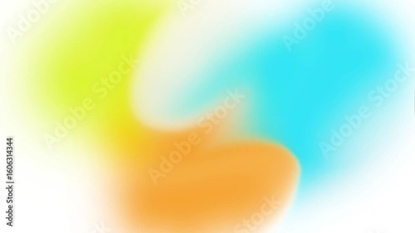 Fototapeta Pastel blue, green and orange gradient background. Abstract blurred spring vector texture. Nature gradient pattern. Aesthetic background. Vector soft horizontal background for poster, cover