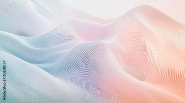 Fototapeta Abstract Pastel Wave Pattern Design