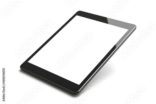 Obraz A tablet mockup in a bright office setting blank