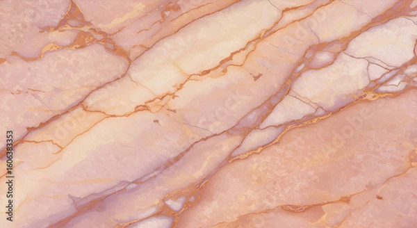 Obraz Abstract marble texture with pink and gold veins