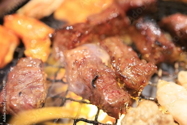 Fototapeta 黒毛和牛焼肉（ハラミ）