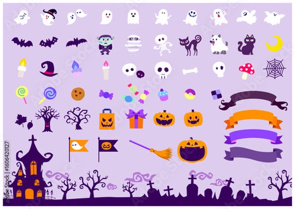 Fototapeta ハロウィーン_halloweenセット2