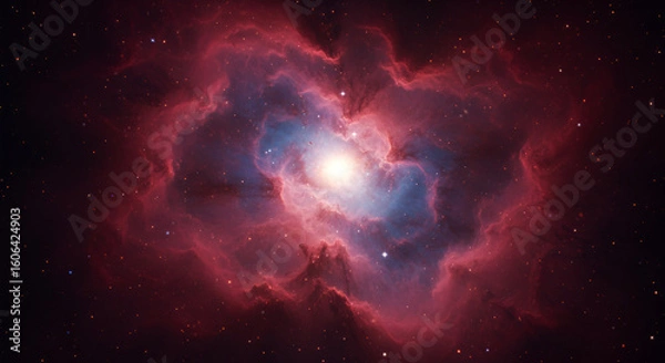 Fototapeta Colorful nebula in deep space