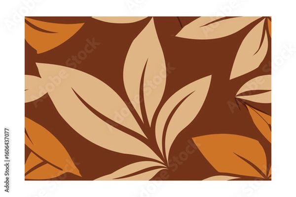 Obraz Abstract floral leaf pattern in warm earth tones pastel pumpkin texture