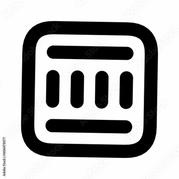 Fototapeta Loading Bars Icon - Progress or Data Processing Symbol in Square