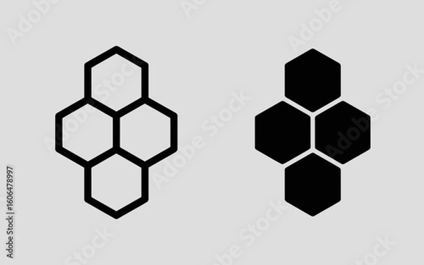 Fototapeta abstract background with hexagons