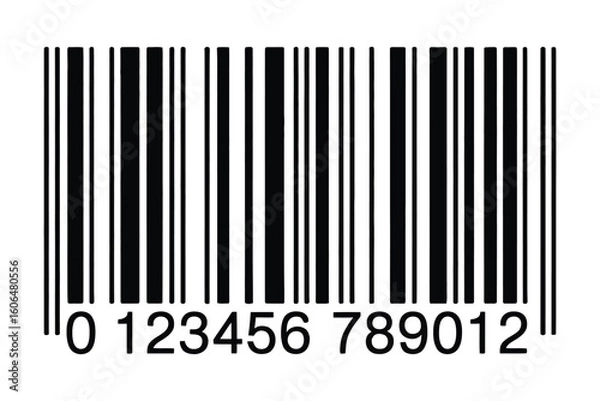 Fototapeta EAN-13 barcode vector isolated on clean white background

