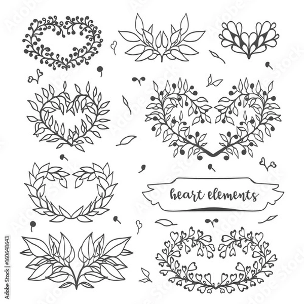 Fototapeta Elementy serca.