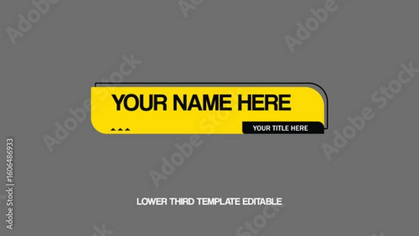 Obraz Lower third title vector template for media and broadcasting