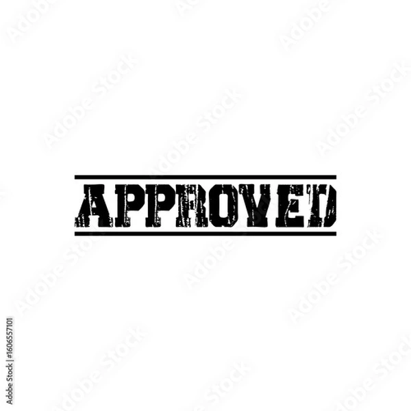 Obraz Approved. Grunge rubber stamp. Vector illustration.