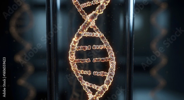 Obraz Warm-Toned DNA in a Lab