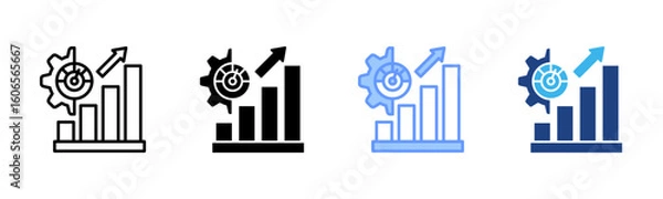 Fototapeta High Performance icon set multiple style collection