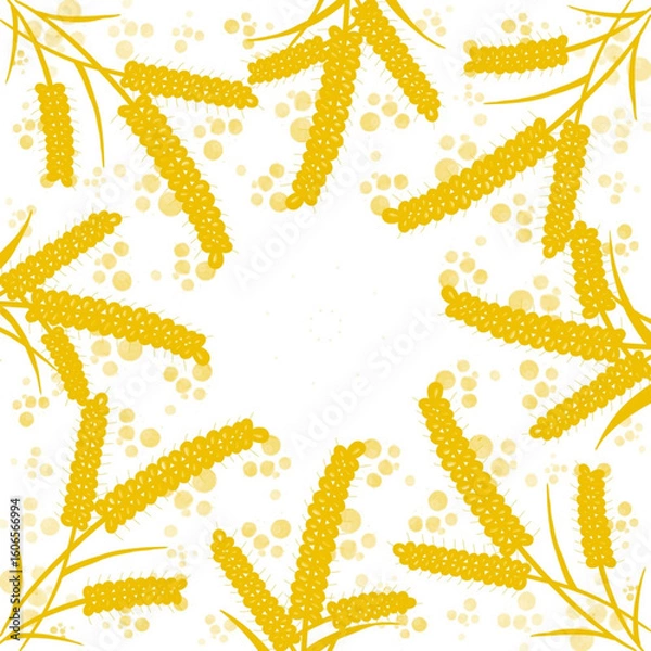 Obraz illustration of weeds for spring or summer background. 