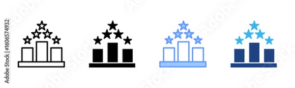 Fototapeta Competitive Advantage icon set multiple style collection