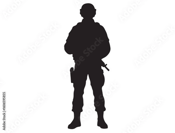 Obraz ARMY SOLDIER SILHOUETTE