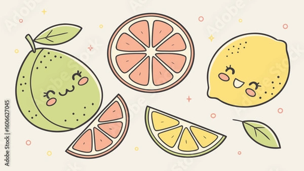 Obraz seamless pattern with lemons