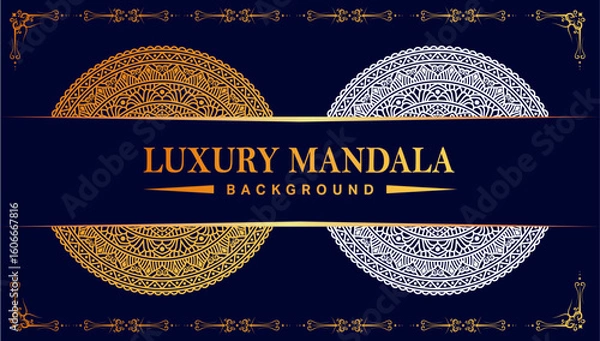 Obraz Mandela vector design. Floral background design Free Vector