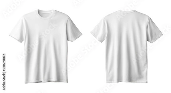 Obraz Blank white t-shirt, front and back views (33)