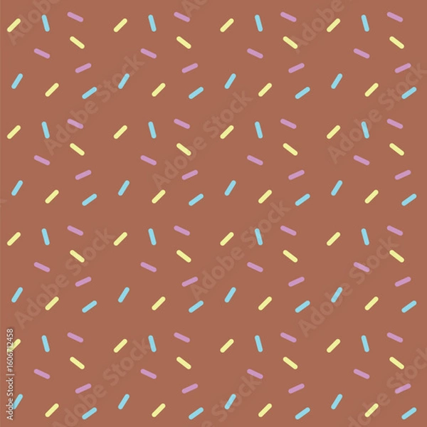 Fototapeta スプレーチョコのシームレス背景パターン・ミルクチョコ