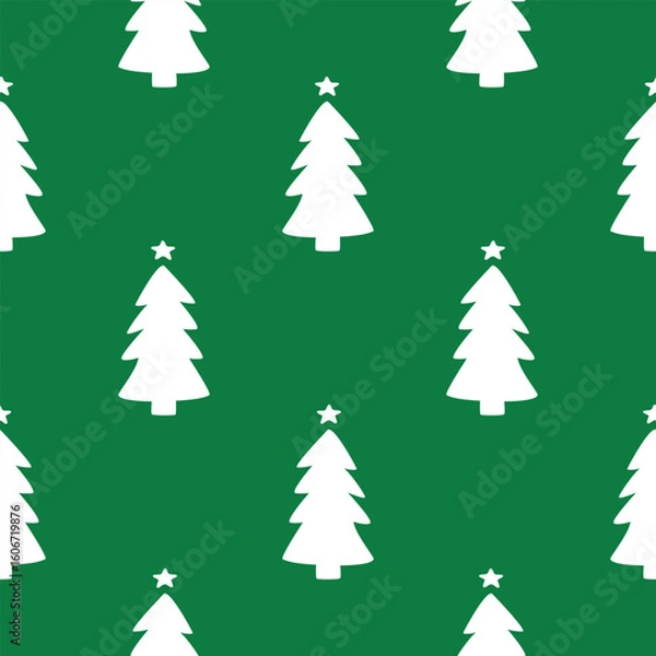 Obraz Christmas Tree seamless pattern design for background, wallpaper, textile design, fabric, card, wrapping paper, carpet, notebook, diary cover, blanket, blanket for kids, decorative, and etc.