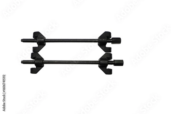 Obraz Spring compressor on a white background