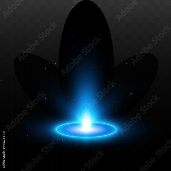 Fototapeta Shining star, the sun particles and sparks with a highlight effect, color bokeh lights glitter and sequins. On a dark background transparent. Vector, EPS10