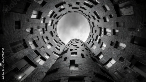 Fototapeta Abstract Circular Architecture Tunnel