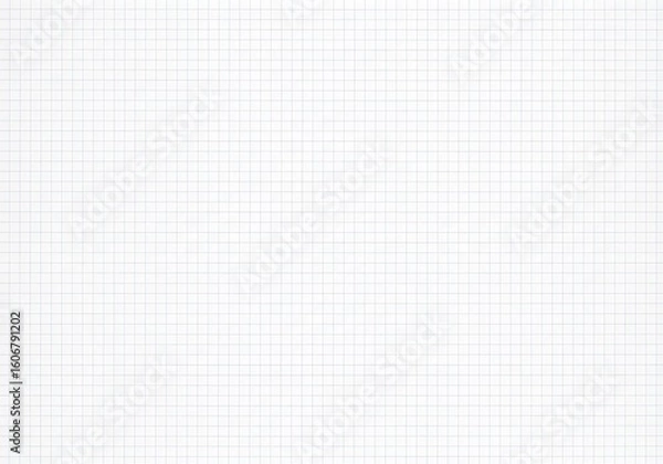 Obraz A clean white sheet of graph paper with a subtle grid pattern