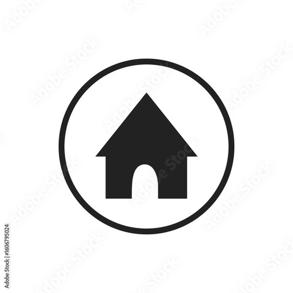 Obraz home icon, web icon, vector icon,  vector illustration