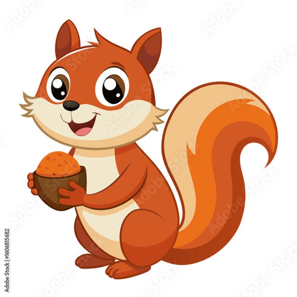 Fototapeta squirrel with acorn