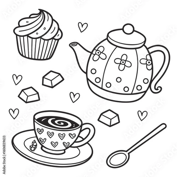 Obraz tea and sweets