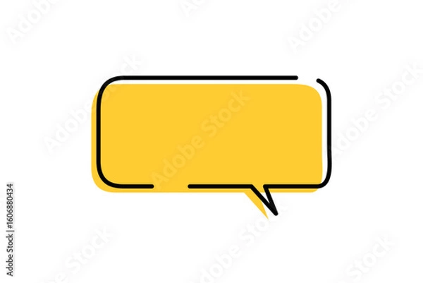 Fototapeta 手書き風のシンプルで可愛い吹き出し