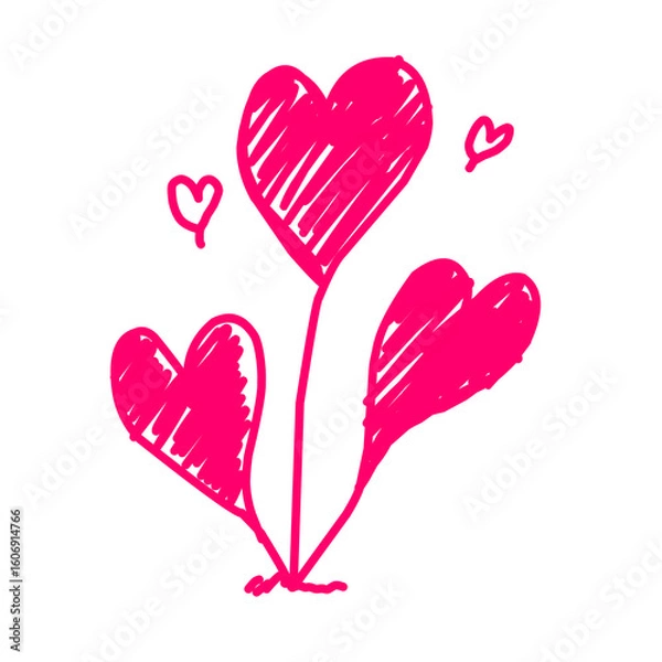 Obraz Heart Bloom Doodle Illustration