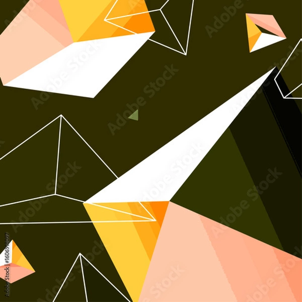 Fototapeta Pink prism pattern background vector