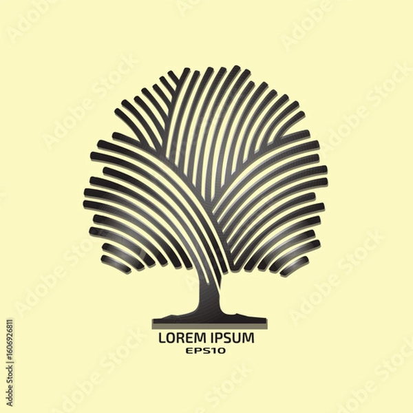 Obraz vector illustration of an abstract background with tree