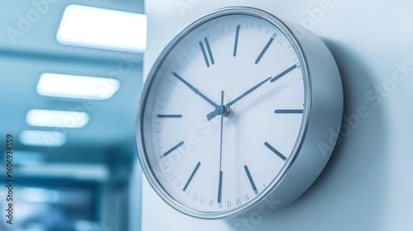 Obraz Modern wall clock in office setting