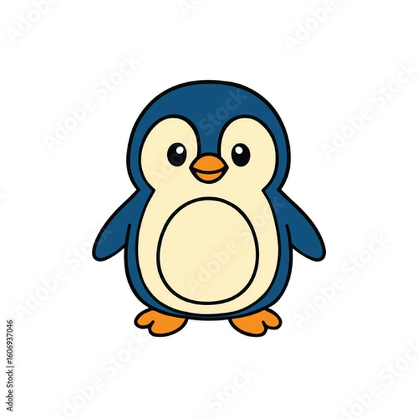 Fototapeta Cartoon penguin vector illustration