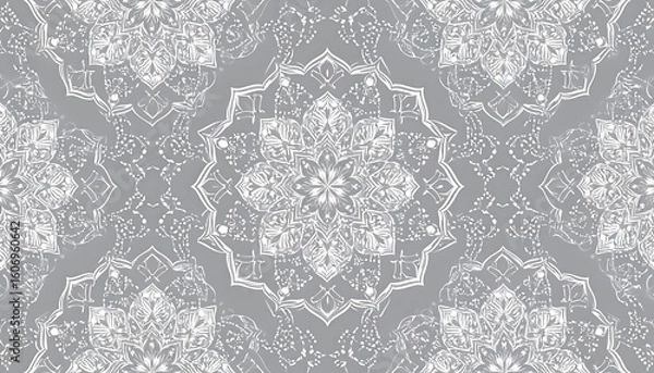 Obraz Ornate gray and white pattern