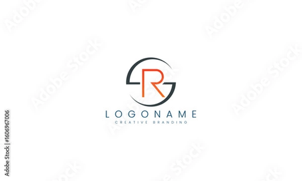 Fototapeta Minimalist SR Logo for Branding and Identity.